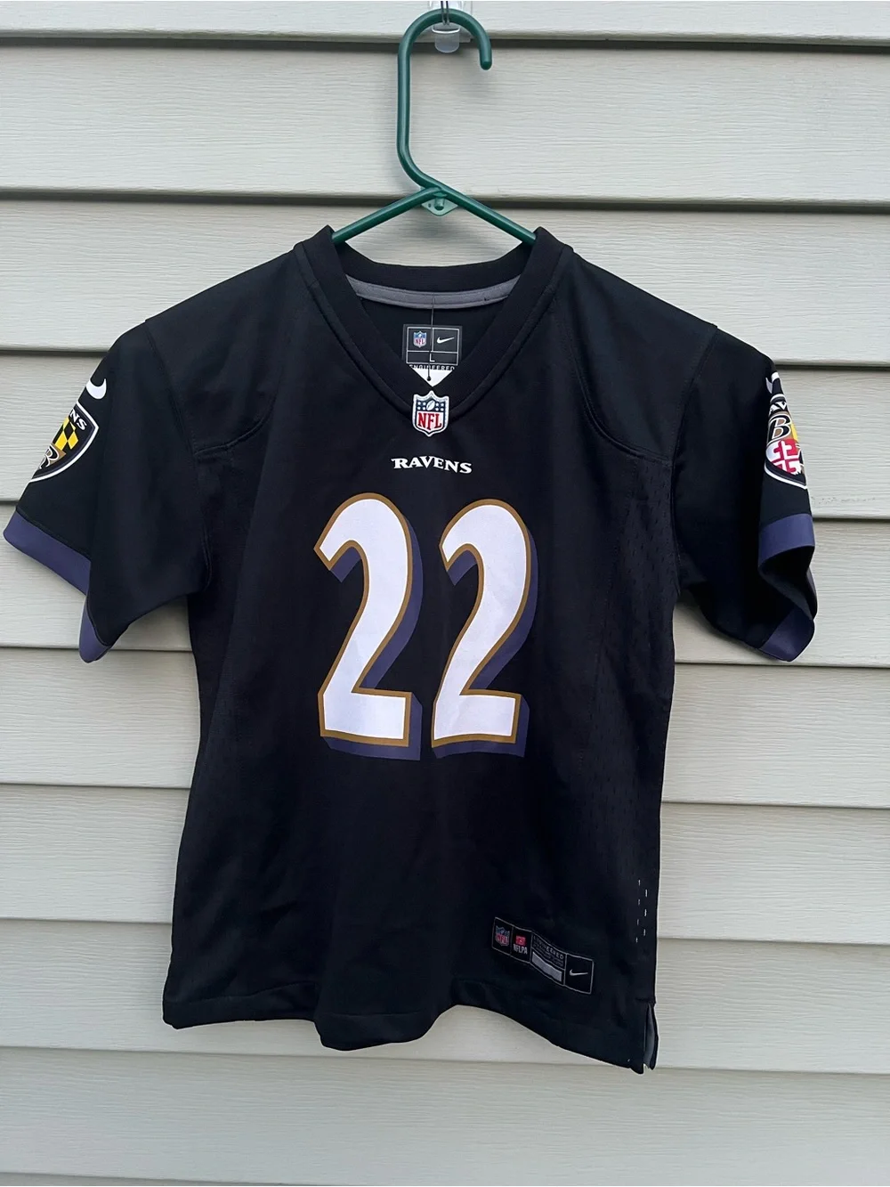 Nike NFL Baltimore Ravens Derrick Henry #22 Youth Size 7 Game Jersey NWT